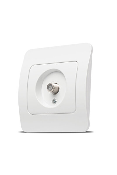 ELBİ Jazz priza TV conector F, alb, Elbi,