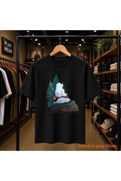 playwear تي شيرت برقبة دائرية واسع الحجم مطبوع عليه فوك بالي فورد بير بولي دو...