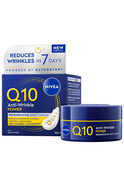 NIVEA Crema de Noapte Antirid Q10 Power - Anti-Wrinkle, 50 ml