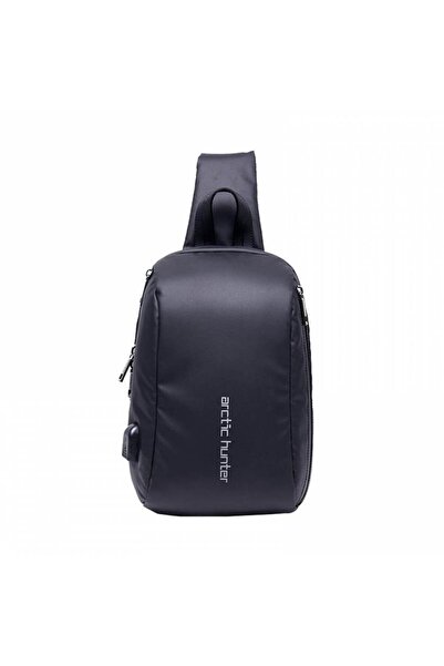 Arctic Hunter τσάντα Crossbody XB-00081, USB, 6L, μαύρη