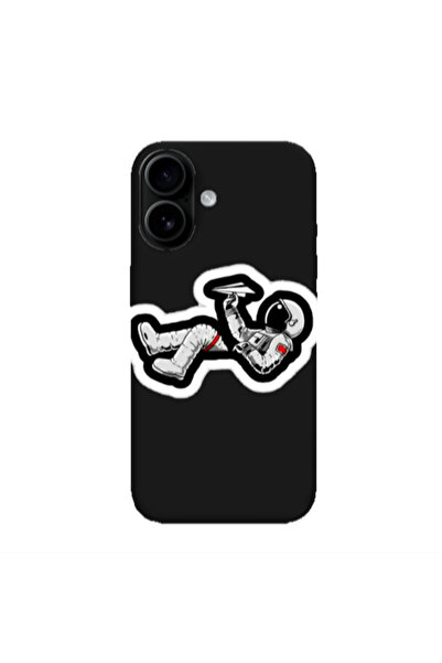Other Apple Iphone 16 plus Astronaut flies a plane Black Colored Silicone TPU...