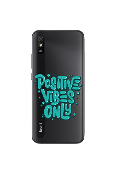 Other Xiaomi Redmi 9A Positive Vibes Only Transparent Silicone TPU Θήκη