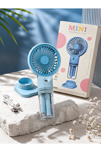 MINIBOX Mini fan şarjlı usb taşınabilir masa el fanı telefon standı
