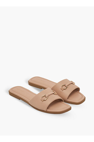 Flora Bella by Shoexpress Women Metallic Accent Slide Sandals