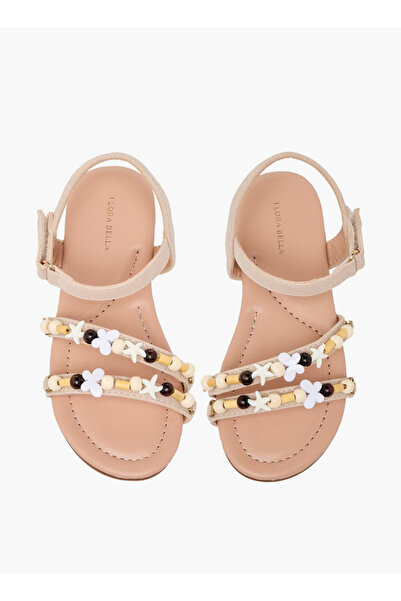 Flora Bella by Shoexpress Girls Beaded Accent Hook & Loop Sandals