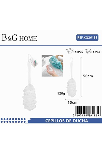 Tradesor Σφουγγάρια μπάνιου δίχτυ σε σετ 6Χ - White - 26183
