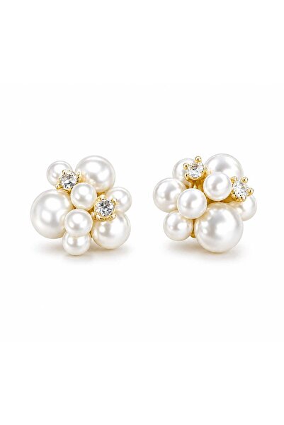 Nevara Elegant Flower Design Pearl Earrings for Women – 1 Pair of Luxurious E...