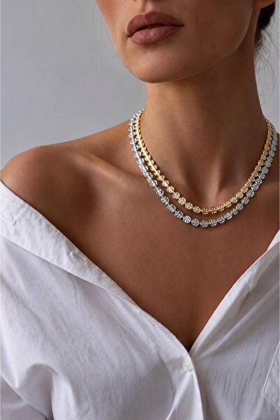 MonCheriAccessoire 14K Altın Kaplama Dövme Model Kolye