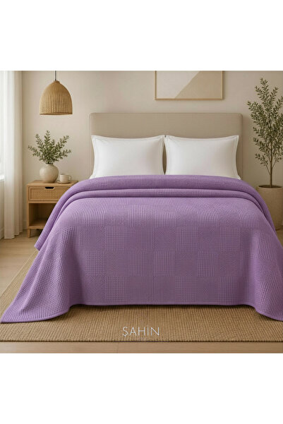 Şahinhome 100% Cotton Lilac Color Double Waffle Pike 200 X 235 cm