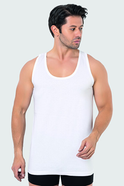X MODAL Men's White Combed Cotton Undershirt 100% Cotton