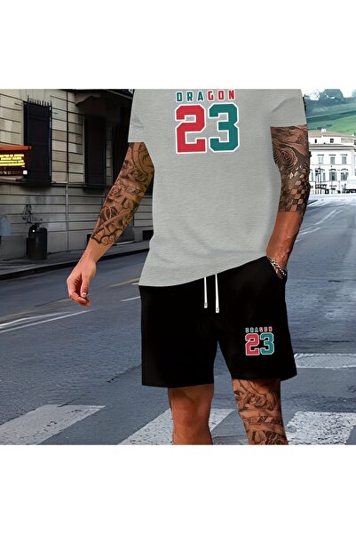ship master Summer Collection New Arrival T-Shirt & Shorts Set Printed Patter...