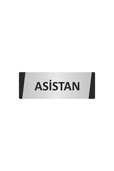 Özarslan Dizayn Assistant Metal Warning Sign 5X20 cm Silver Color