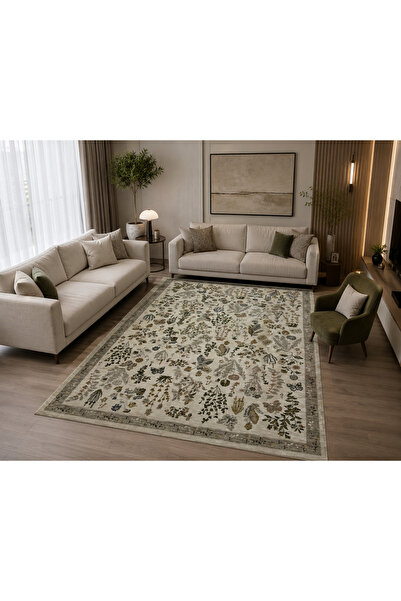 Dünya Halı Outlet Bloom Floral Collection %100 Spacedyed Polyester Dokuma Sal...