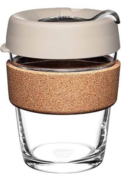 Arabest KeepCup Brew Cork, Reusable Glass Tumbler with Natural Cork, Tall Cof...