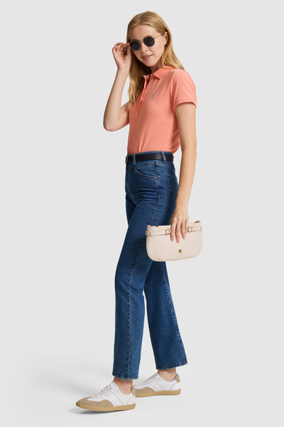 U.S. Polo Assn. Kadın Somon Polo Yaka Basic Tişört 50321818-VR204