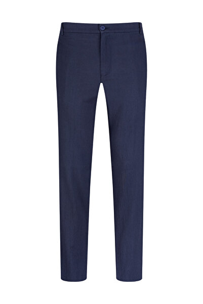 Hatemoğlu Navy Blue Regular Fit Side Pocket 100% Cotton Jogger Pants