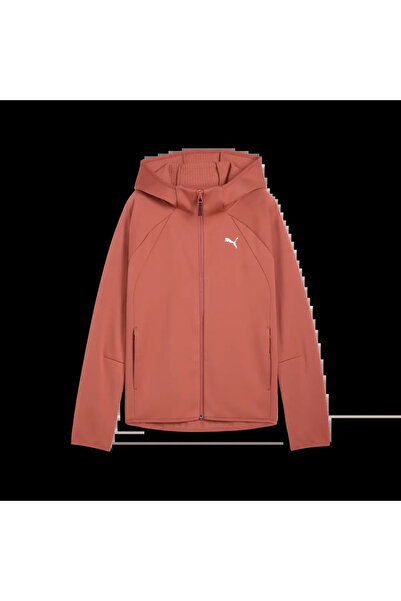 Puma EVOSTRIPE Full-Zip Hoodie Kırmızı Kadın Sweatshirt