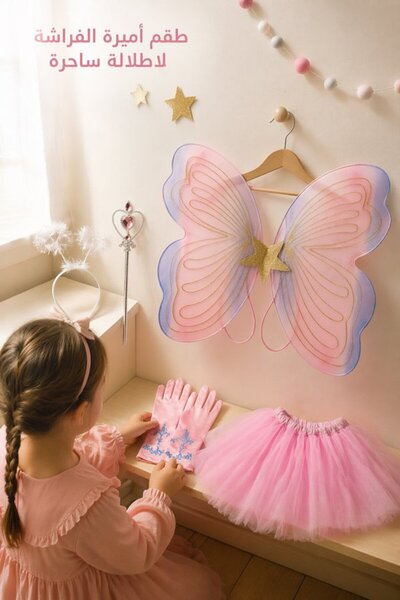 Generic 1Pc Polyester Fairy Butterfly Wings Costume Set Lightweight Adjustabl...