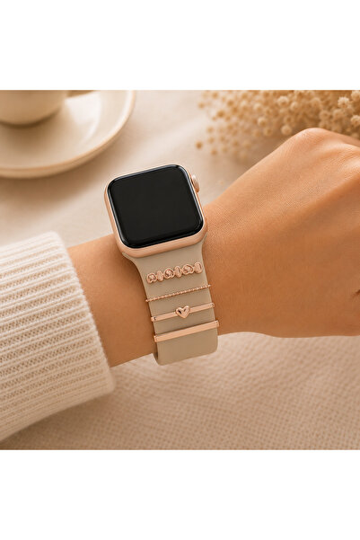 Anadolu Aksesuar Apple Watch Uyumlu Akıllı Saat Kordon Süsü Charm Kayış Akses...