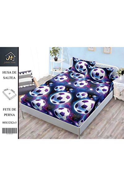 naniland.ro Husă de Pat Finet 2 Persoane 3 Piese cu Elastic 180x200 cm, Model...
