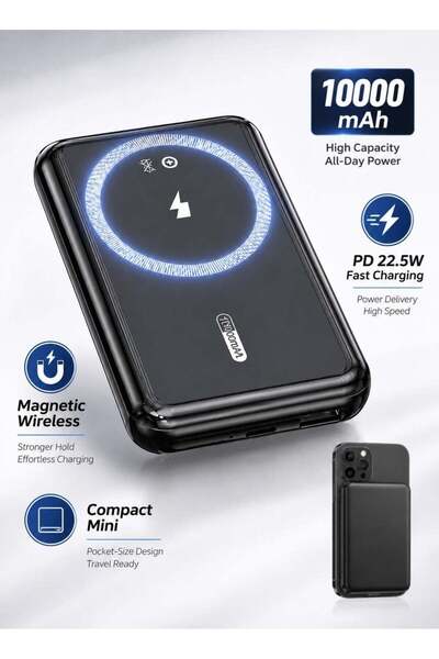 LEOXOL Wireless Magnetic Power Bank | 10000mAh Portable Charger | PD 22.5W Fa...