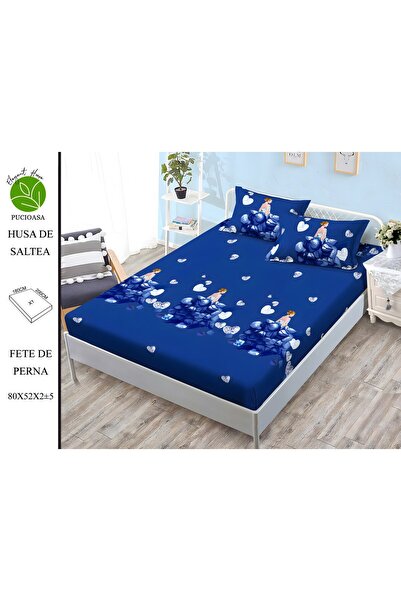 naniland.ro Husă de Pat Finet 2 Persoane 3 Piese cu Elastic 180x200 cm, Model...