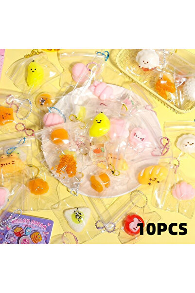 Choice Randomly 10pcs 6/10PCS Mini Squeeze Toys Stress Relief Toys Cute Simul...