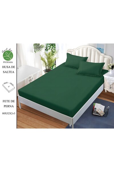 naniland.ro Husă de Pat Finet Unicolor 2 Persoane 3 Piese cu Elastic 180x200 ...
