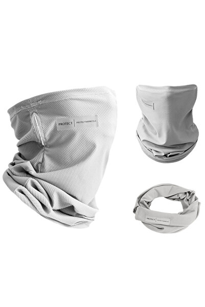 Choice3 LIGHT GRAY Summer Ice Silk Sunscreen Mask For Men Women Outdoor Cycli...