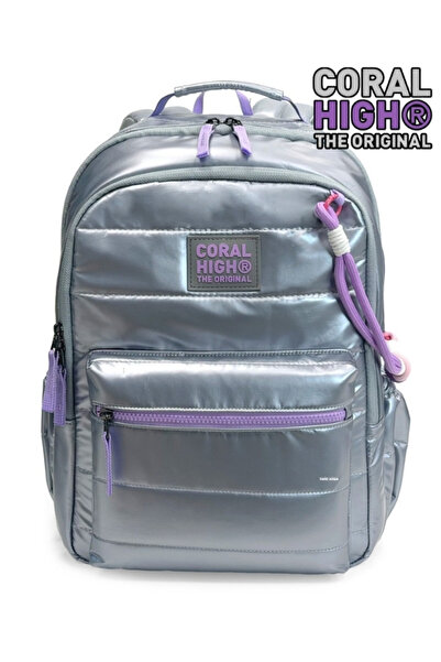 Coral High Kız Çocuk İlk ve Ortaokul Okul Çantası Su Geçirmez Geniş Hacimli O...