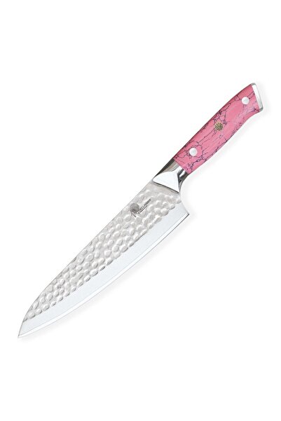 Dellinger Cutit Chef Pink Stone, otel damascat, roz maner turchenit