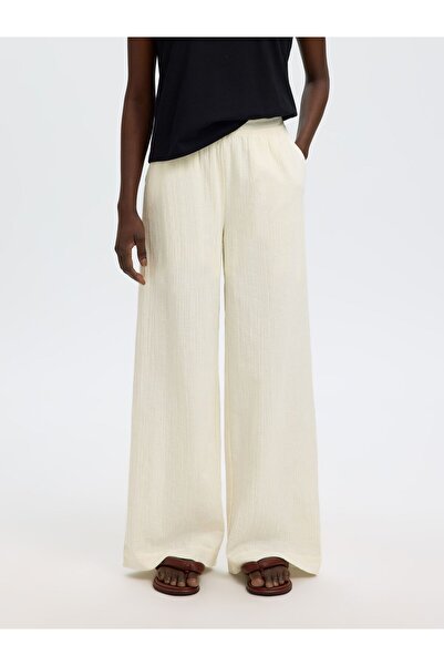 SELECTED Wide Leg Hose Baumwollmix