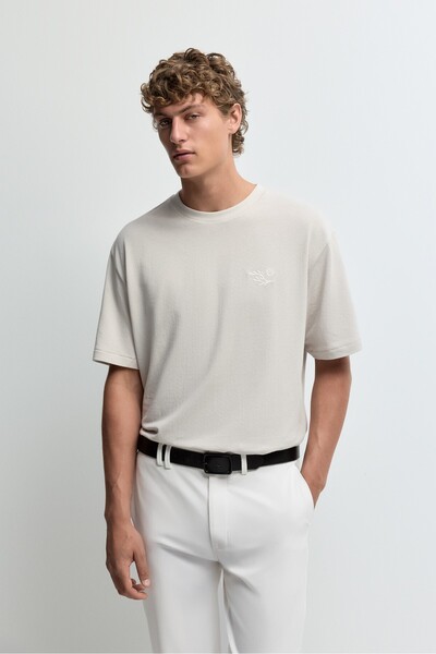 LEFTIES İşlemeli t-shirt