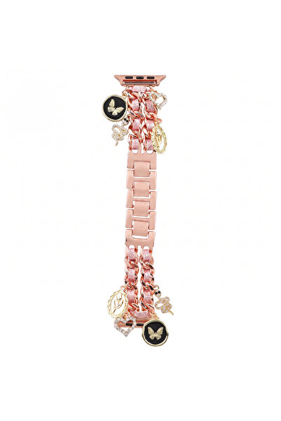 Casen Watch Saat 42mm Rose Gold Kelebek Yılan Tasarımlı Şık Kordon