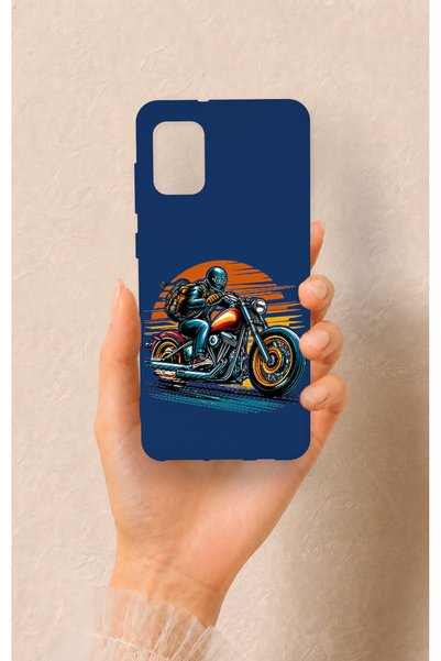 Vip Case Samsung A31 Compatible Moto Rider Patterned Silicone Case