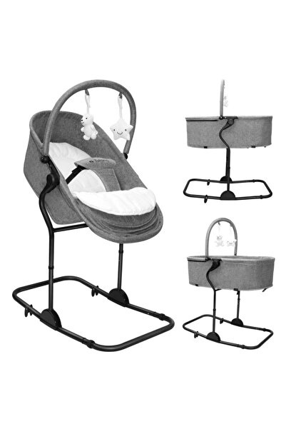 Tulano Sezlong balansoar multifunctional 4-in-1 Moon 35 Grey cu sistem de leg...