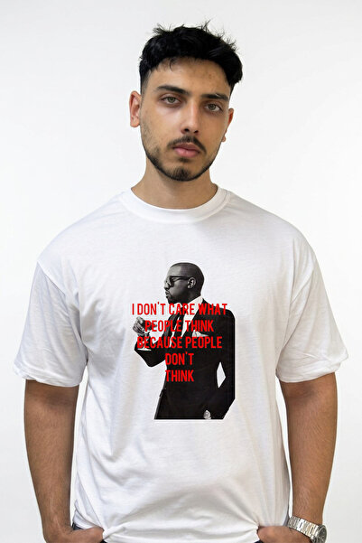 Anetos Kanye West_76 dizajn, štampana oversize bela majica