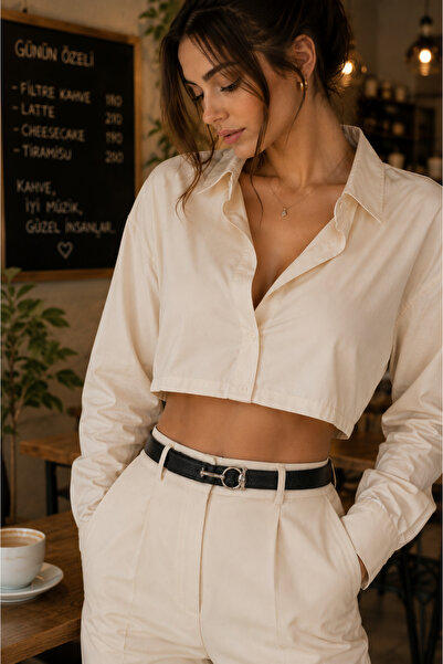 Jack Ferrero Women's leather belt with buckle - elegant design