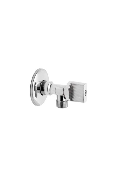 Karag FERRO 1/2x3/8" Γωνιακός Διακόπτης Ροής Χρωμέ Μπρούτζος Z1238K