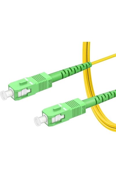 Generic SC APC to SC APC Simplex Single Mode PVC Fiber Optic Patch Cable (1.5m)