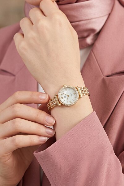 InStyle Stylish Cord Stone Gold-White Women's Wristwatch