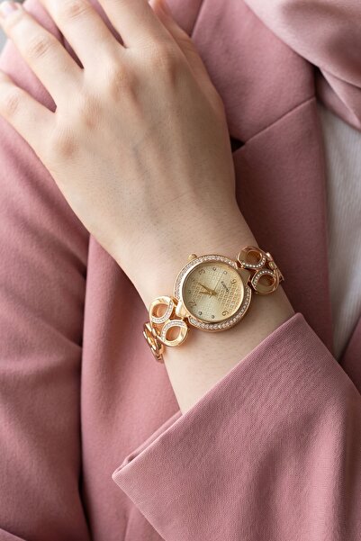 InStyle Şık Halka Zincirli Gold Kadın Kol Saati