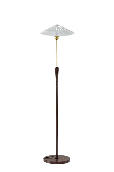 ONELİGHT LED American Retro Pleated Floor Lamp Bedroom Warm Bedside Lamp 3-Co...