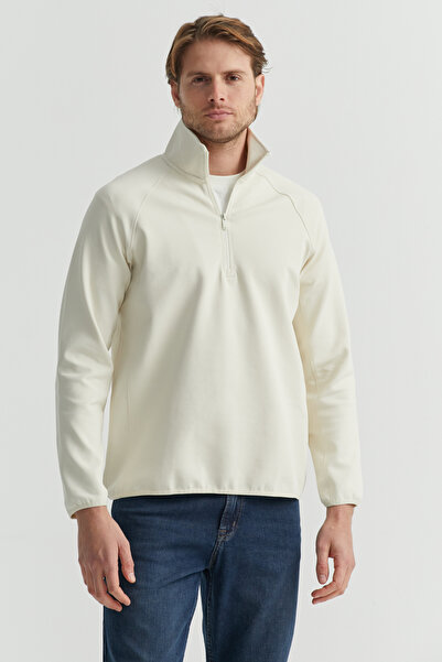 PAULMARK Men's Zippered Collar Sweat Top