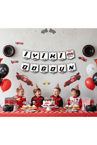 Partimarka Race Car Birthday Lettering