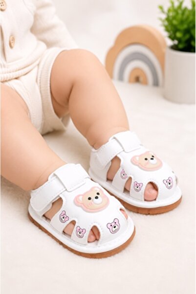 Superbaby За бебета Леки сандали с пискунки и мека и гъвкава подметка - Сладк...