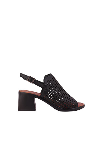 Hobby Women's Heeled Sandals with Thick Heel and Buckle