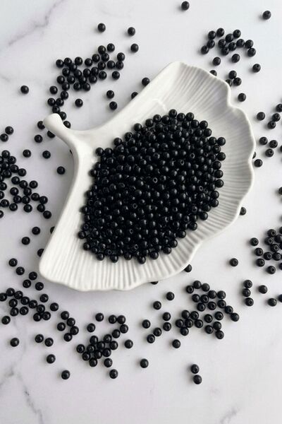 hobi dünyası evim 5 mm 50 Grams Black Pearl Beads Jewelry and Accessory Embel...