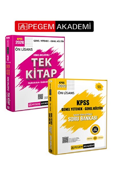 Pegem Akademi Yayıncılık 2026 KPSS Genel Yetenek Genel Kültür Ön Lisans Konu ...