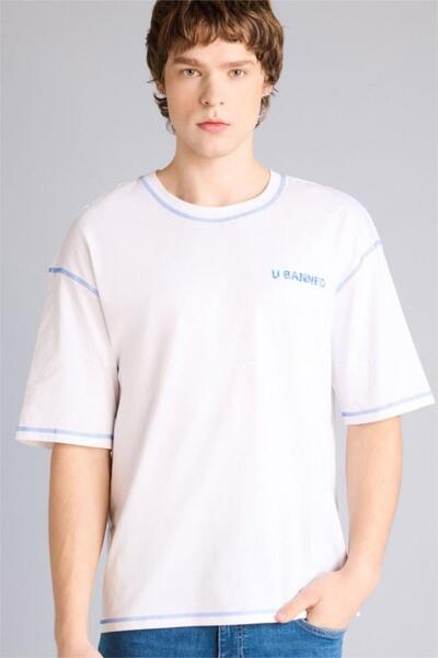 DeFacto 100% Cotton Boxy Fit Printed T-Shirt (26 Sm)